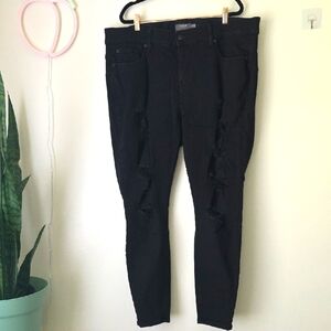 Torrid Black Ripped Skinny Jeans
